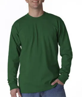 2955 Union Made: A Division of Bayside Adult Union Made Long-Sleeve Cotton Tee Forest Green