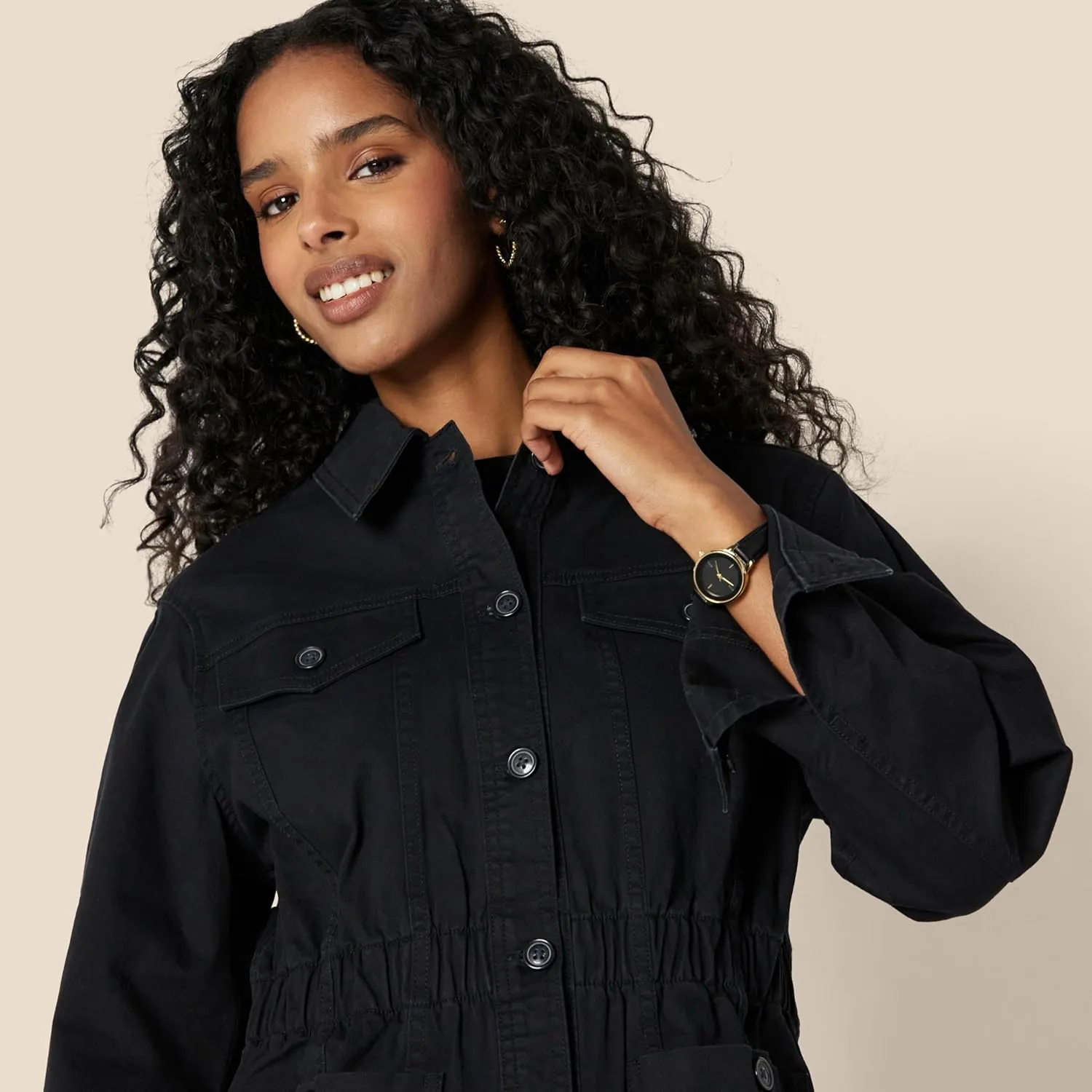 Amazon Essentials Women's Regular-Fit Midweight Cotton Twill Jacket