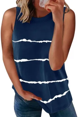 Biucly Womens Summer Crewneck Tank Top Casual Loose Sleeveless Tops Shirts