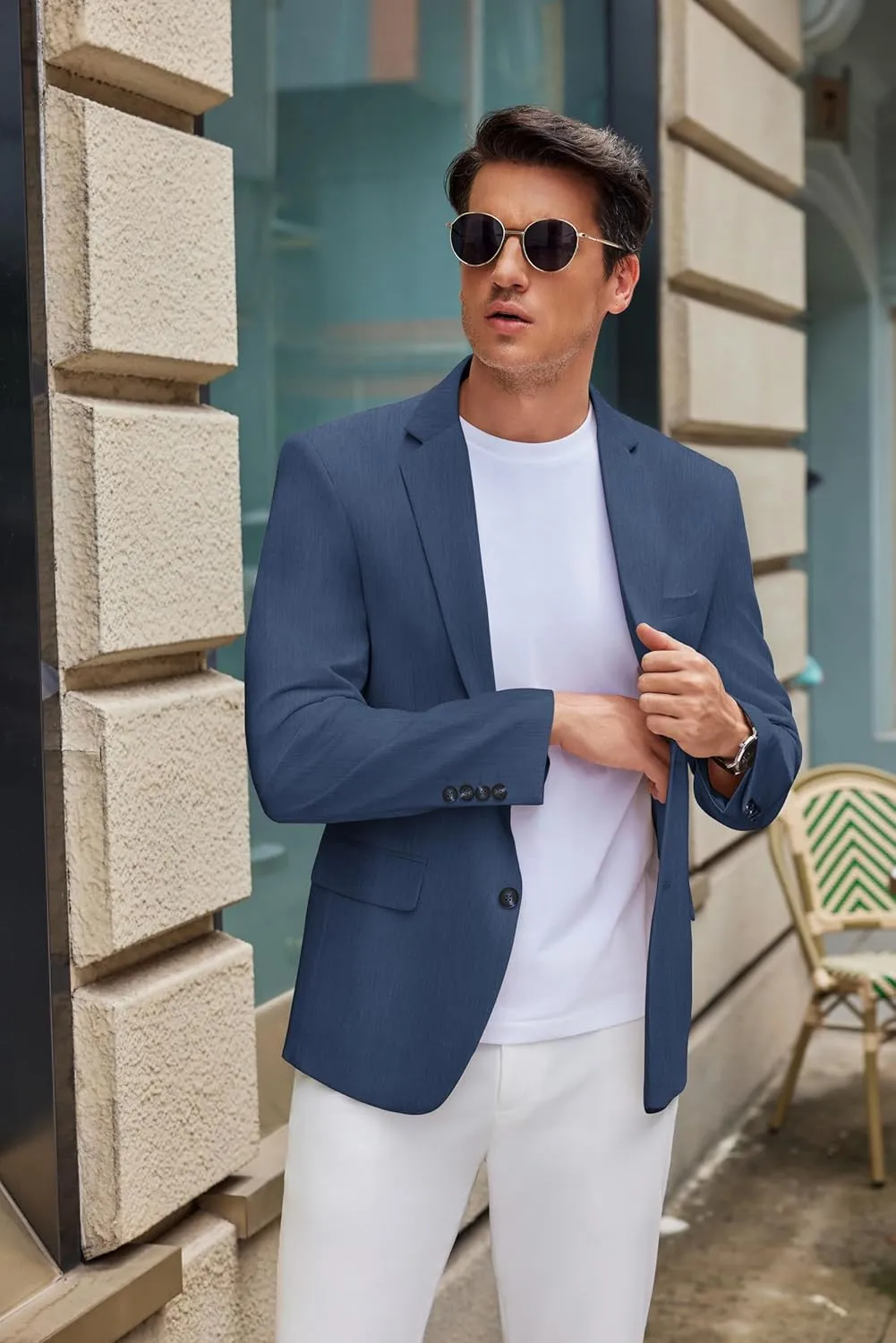 COOFANDY Mens Casual Blazer Slim Fit Suit Jacket Two Button Lightweight Sport Coat