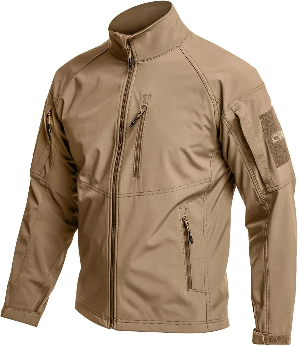 CQR Men's Fleece Lined Tactical Softshell Jackets, Lightweight Water Resistant Hunting Hiking Jacket, Winter Outdoor Jacket