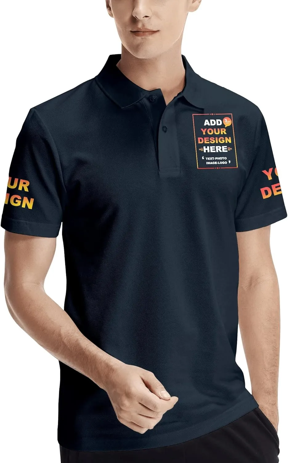 Custom T Shirt for Men Design Your Own Personalized Customized Front Back Shirts Tee Sport Print Text Photo