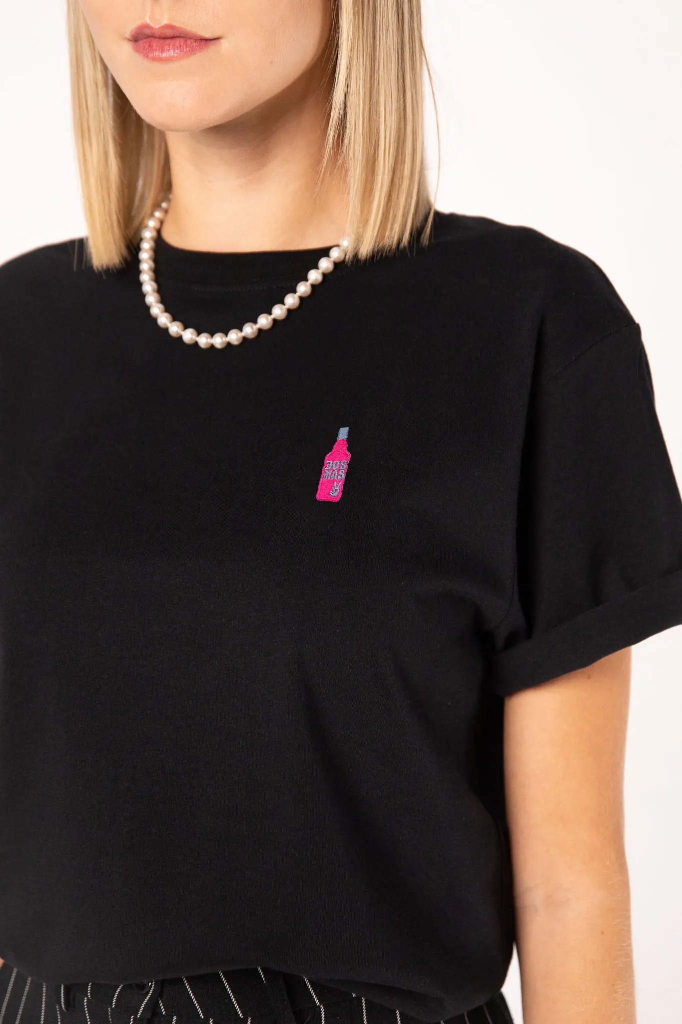 dos mas | Besticktes Frauen Oversized Bio Baumwoll T-Shirt