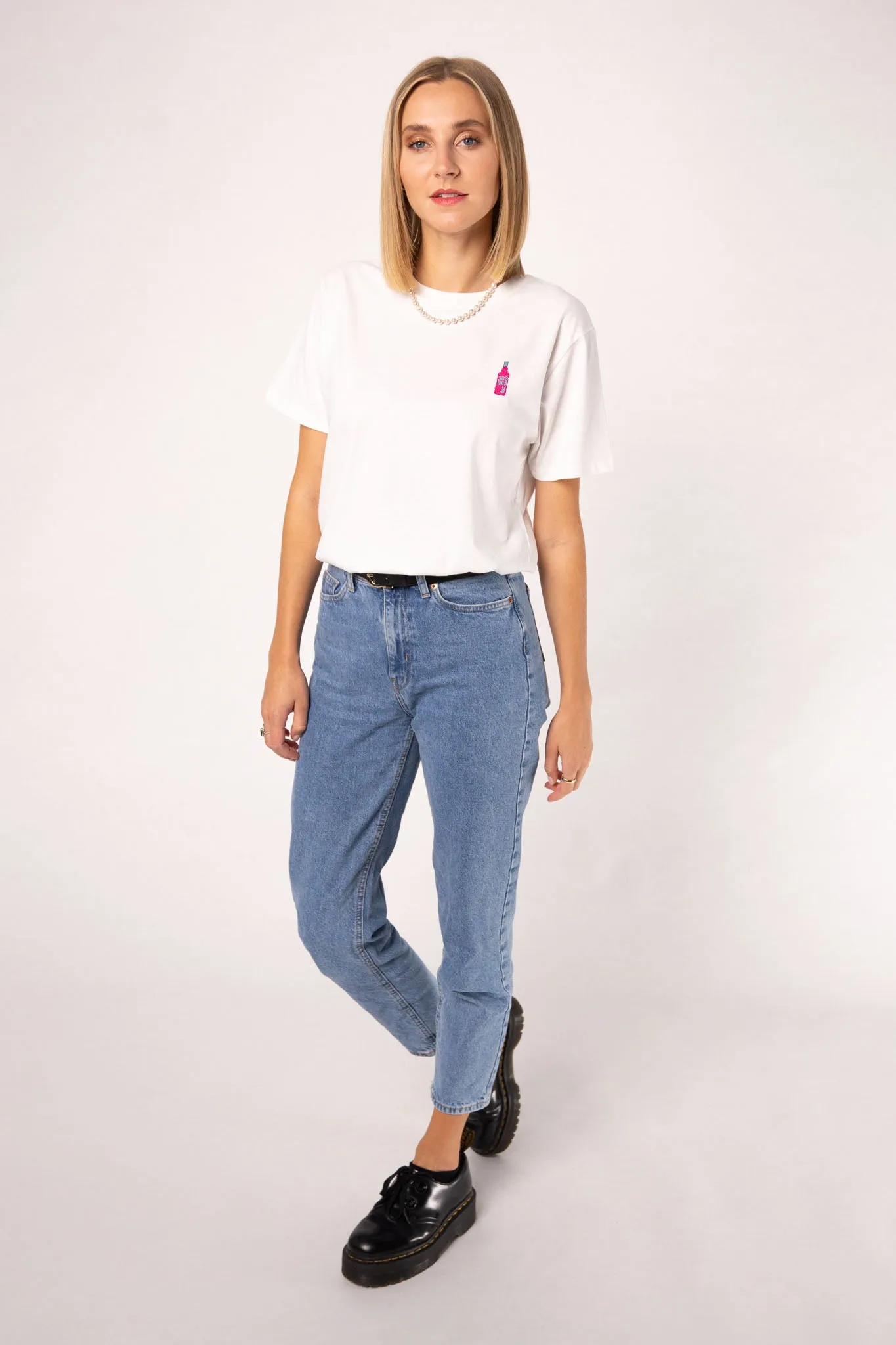 dos mas | Besticktes Frauen Oversized Bio Baumwoll T-Shirt
