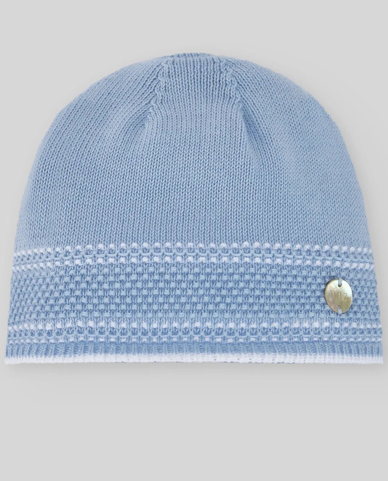 Dot Collar Knit Footie w/ Hat