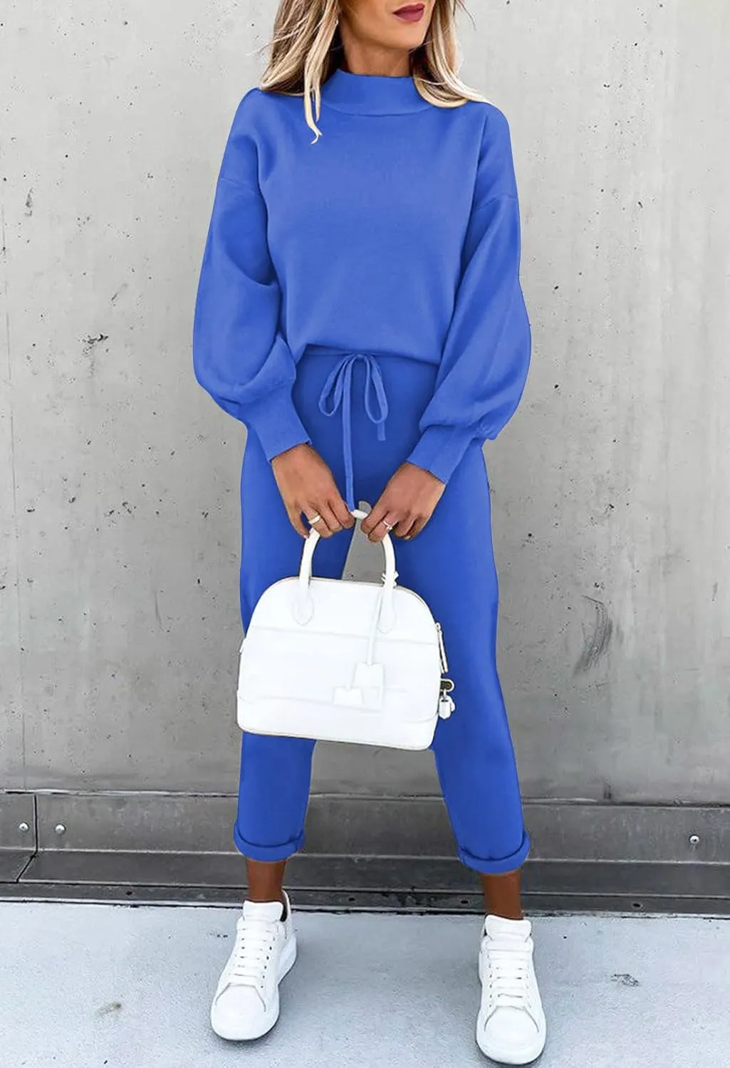 Fixmatti Women's 2 Piece Outfits Long Sleeve Pullover Sweatshirt Jogger Pants Sweatsuit