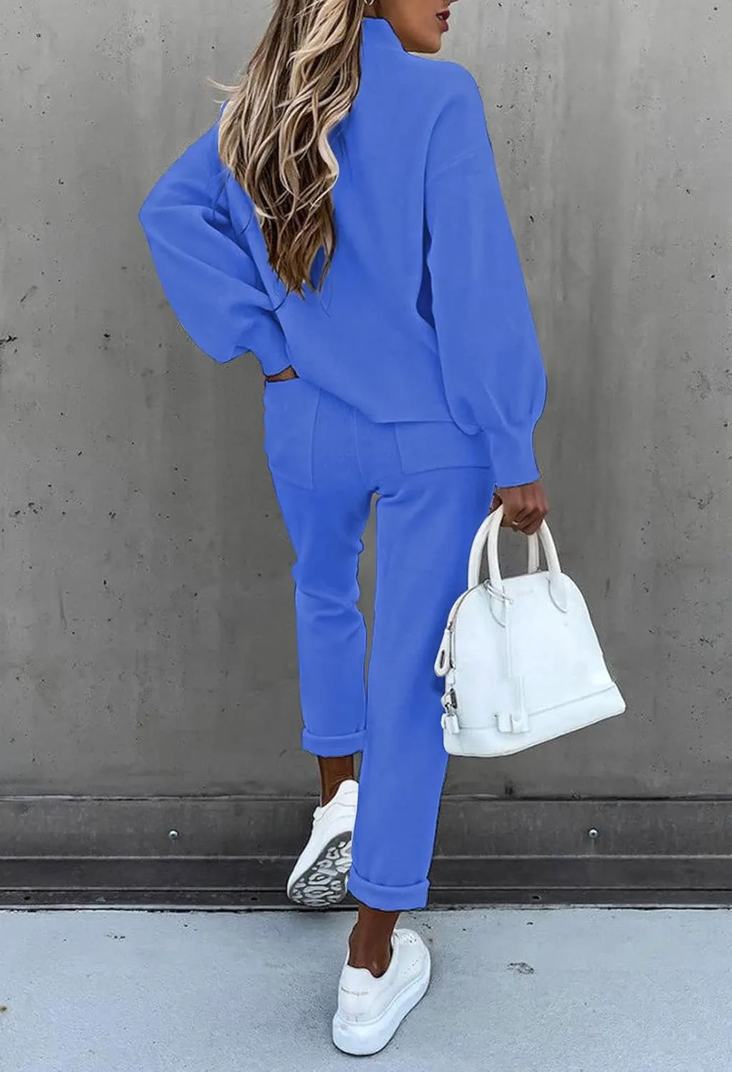 Fixmatti Women's 2 Piece Outfits Long Sleeve Pullover Sweatshirt Jogger Pants Sweatsuit