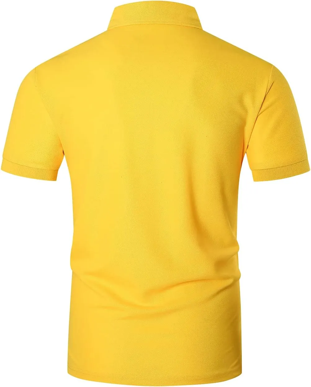 GHYUGR Men's Polo Shirts Short Sleeve Slim Fit Polo Casual Plaid Splice T-Shirts
