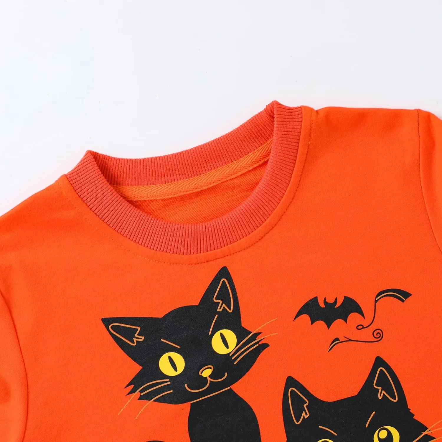 HILEELANG Young Girl Sweatshirts Halloween Christmas Cotton Crewneck Long Sleeve Pullover Tops