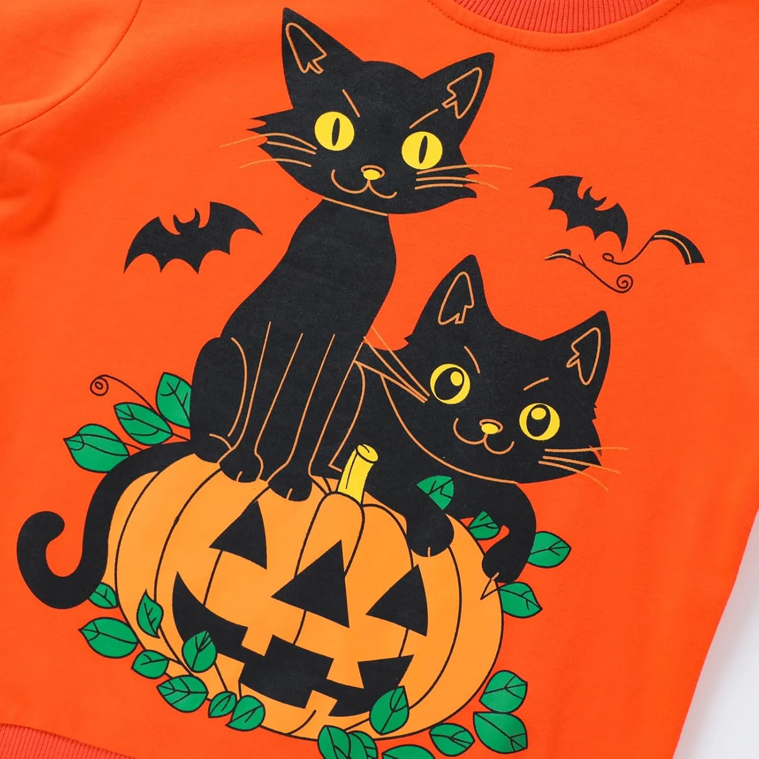 HILEELANG Young Girl Sweatshirts Halloween Christmas Cotton Crewneck Long Sleeve Pullover Tops