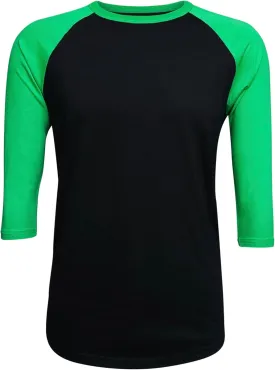 ILTEX Raglan T-Shirt 3/4 Sleeve Athletic Baseball Jersey Unisex (30  Colors)
