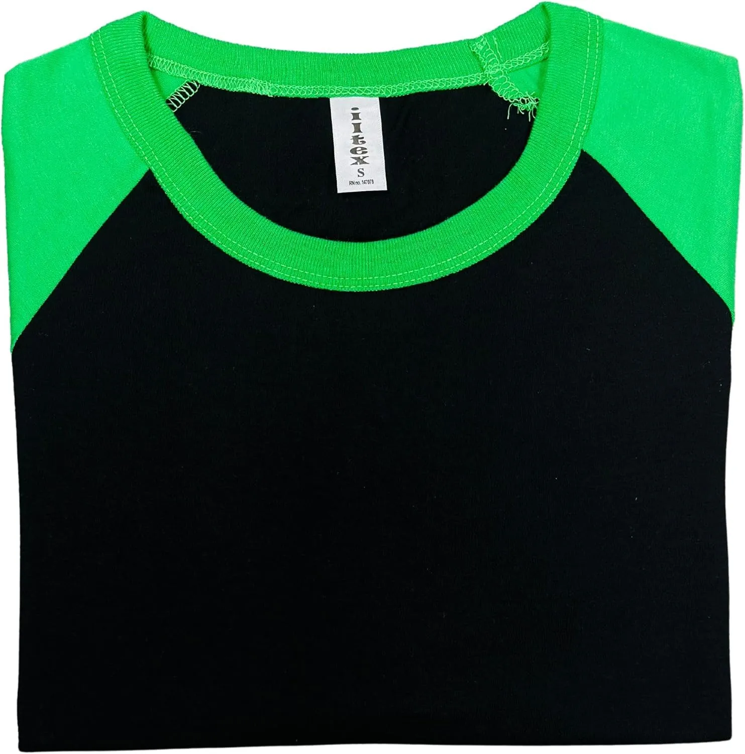 ILTEX Raglan T-Shirt 3/4 Sleeve Athletic Baseball Jersey Unisex (30  Colors)