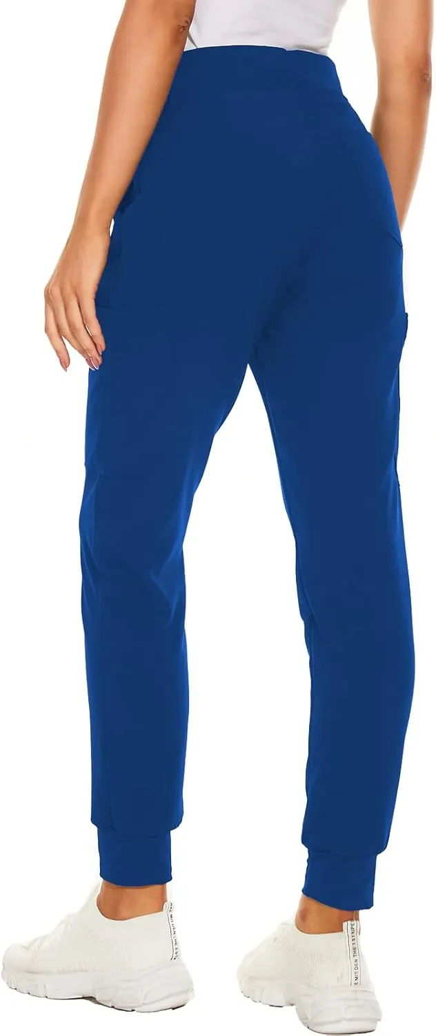 Jogger Scrub Pants for Women, Slim Fit & Anti-Wrinkle Jogger Scrubs
