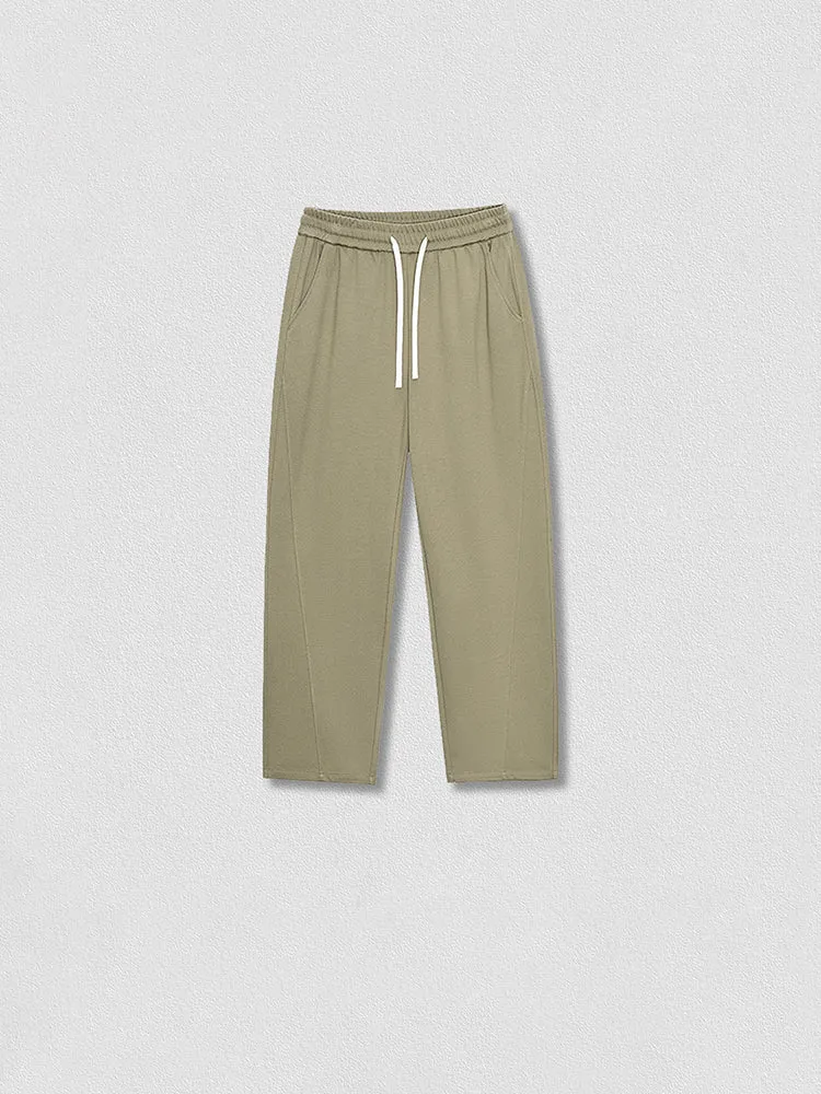 Men'S Twill Plaid Spliced Joggers