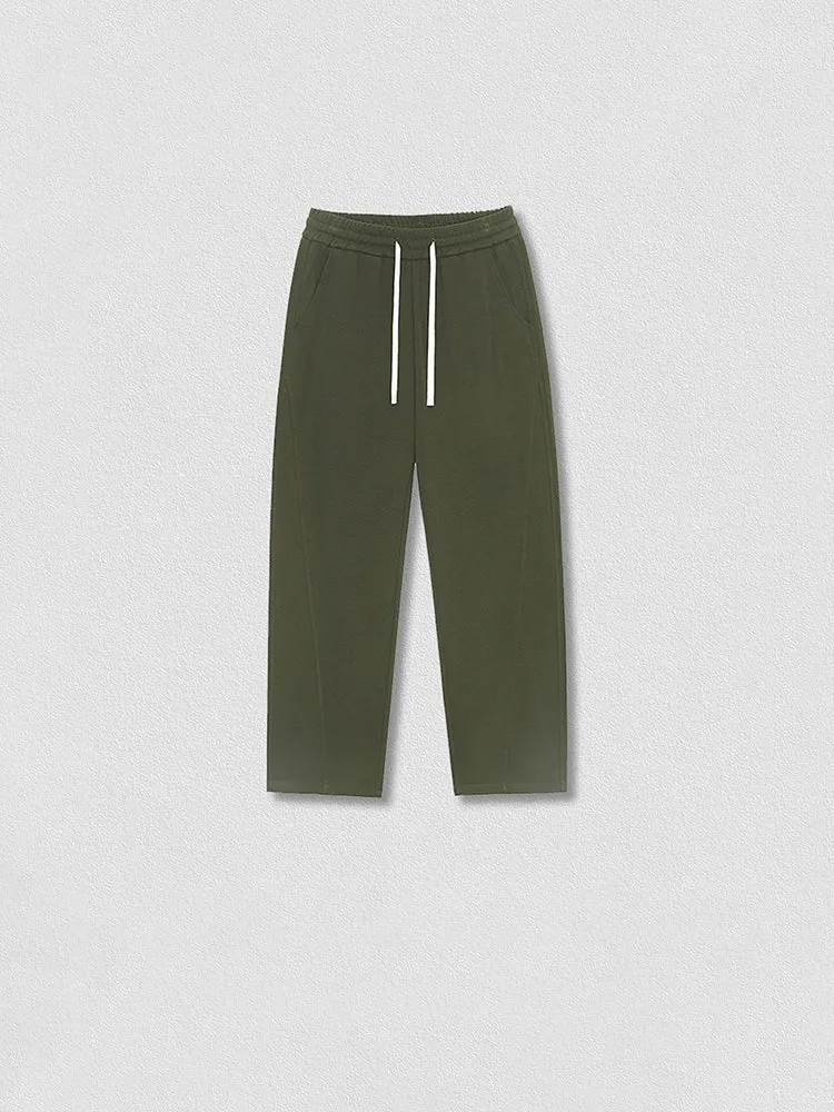 Men'S Twill Plaid Spliced Joggers
