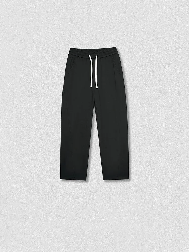 Men'S Twill Plaid Spliced Joggers