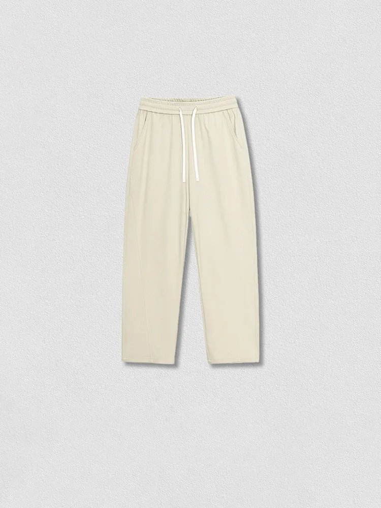 Men'S Twill Plaid Spliced Joggers