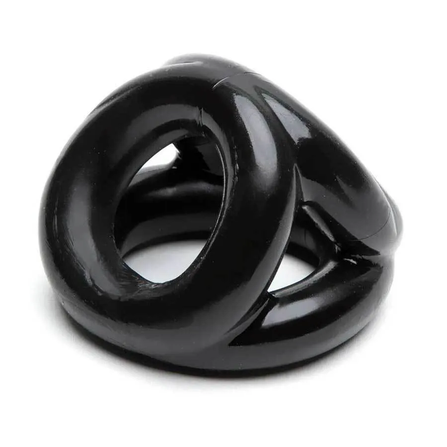 Oxballs Tri-Sport 3 Ring Cock and Ball Ring Stretcher Black