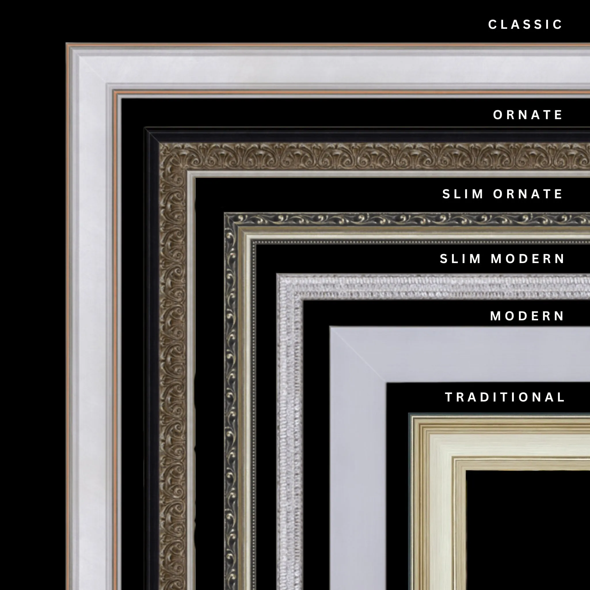 Silver 28x23 Picture Frame Ornate Traditional Classic Antique