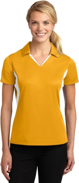 SPORT-TEK Women's Side Blocked Micropique Sport Wick Polo