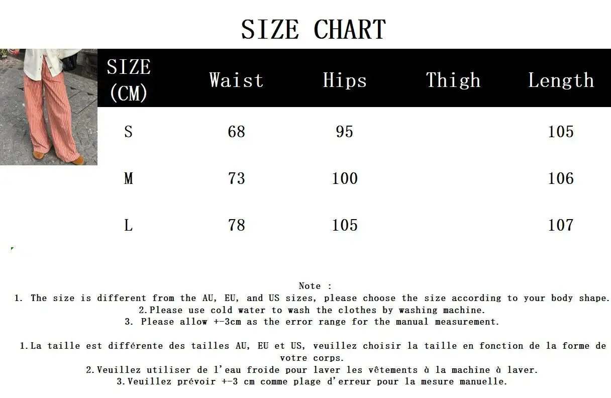 TAVIMART  -  Pocket Drawstring Baggy Trouser Women Mid Waist Streetwear Fashion Striped Wide Leg Pant Summer Holiday Casual Sport Pants