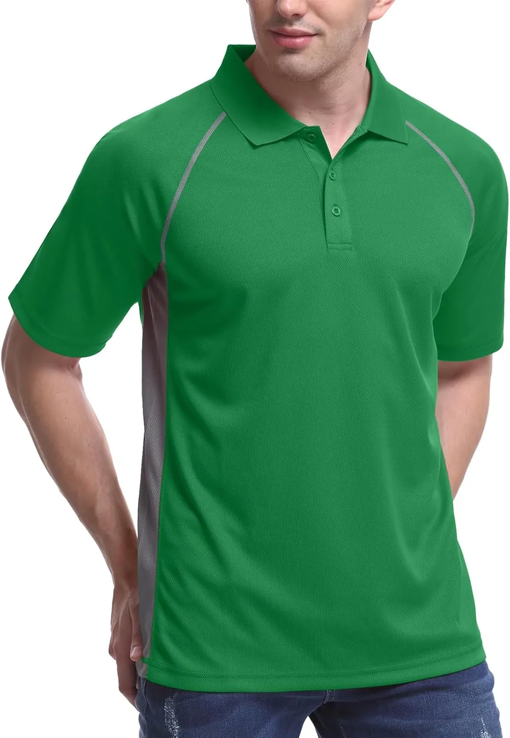TIHEEN Golf Shirts for Men,Short Sleeve Moisture Wicking Proformance Big & Tall Polo Shirts