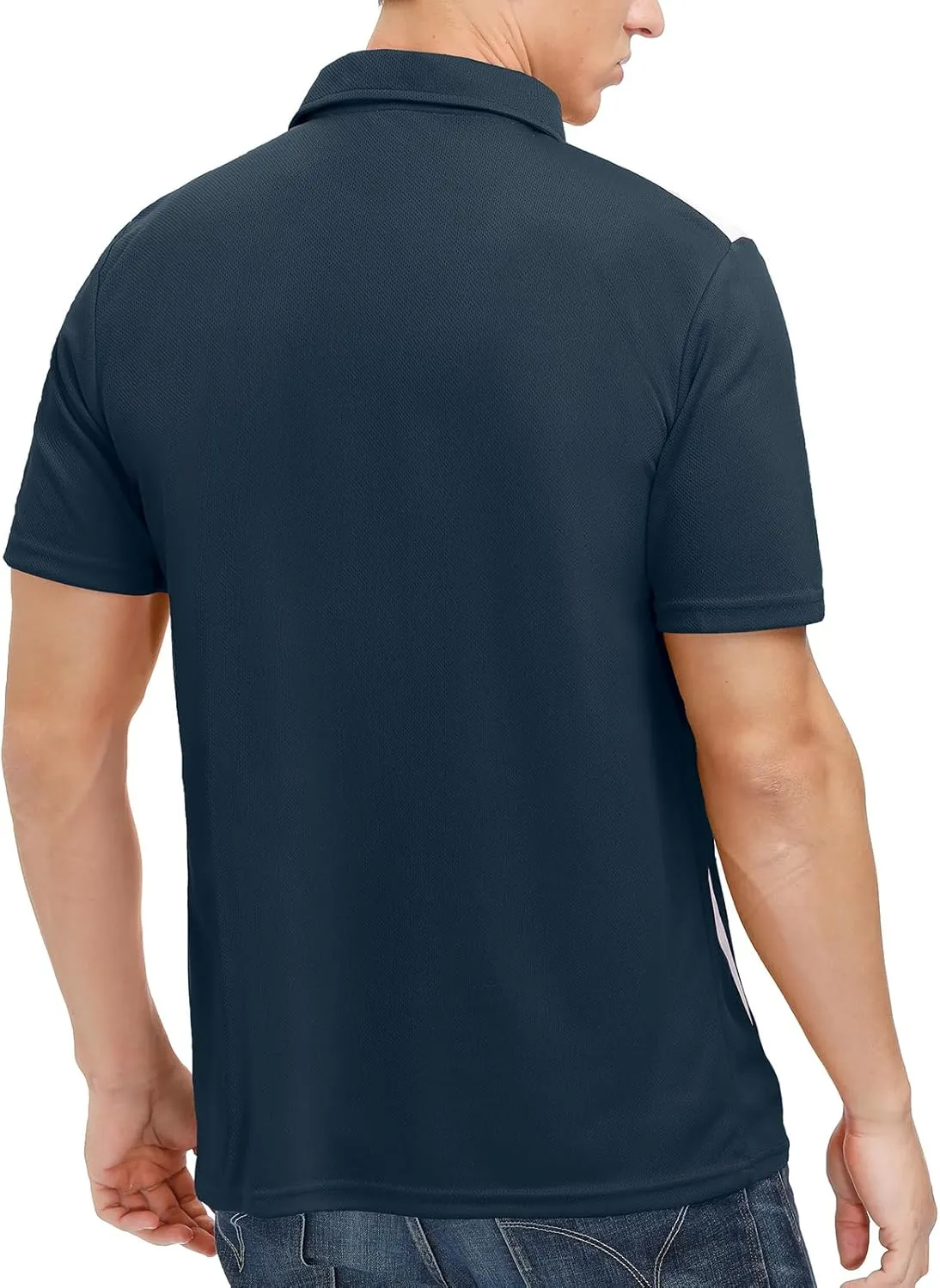 TIHEEN Men's Golf Polo Shirts,Short Sleeve Moisture Wicking Performance Polo Shirts