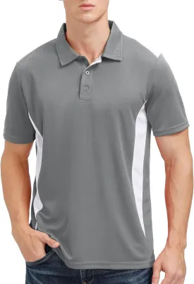 TIHEEN Men's Golf Polo Shirts,Short Sleeve Moisture Wicking Performance Polo Shirts