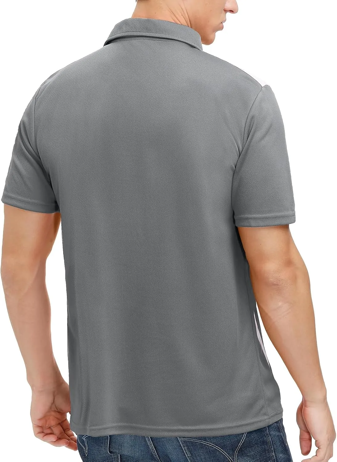 TIHEEN Men's Golf Polo Shirts,Short Sleeve Moisture Wicking Performance Polo Shirts