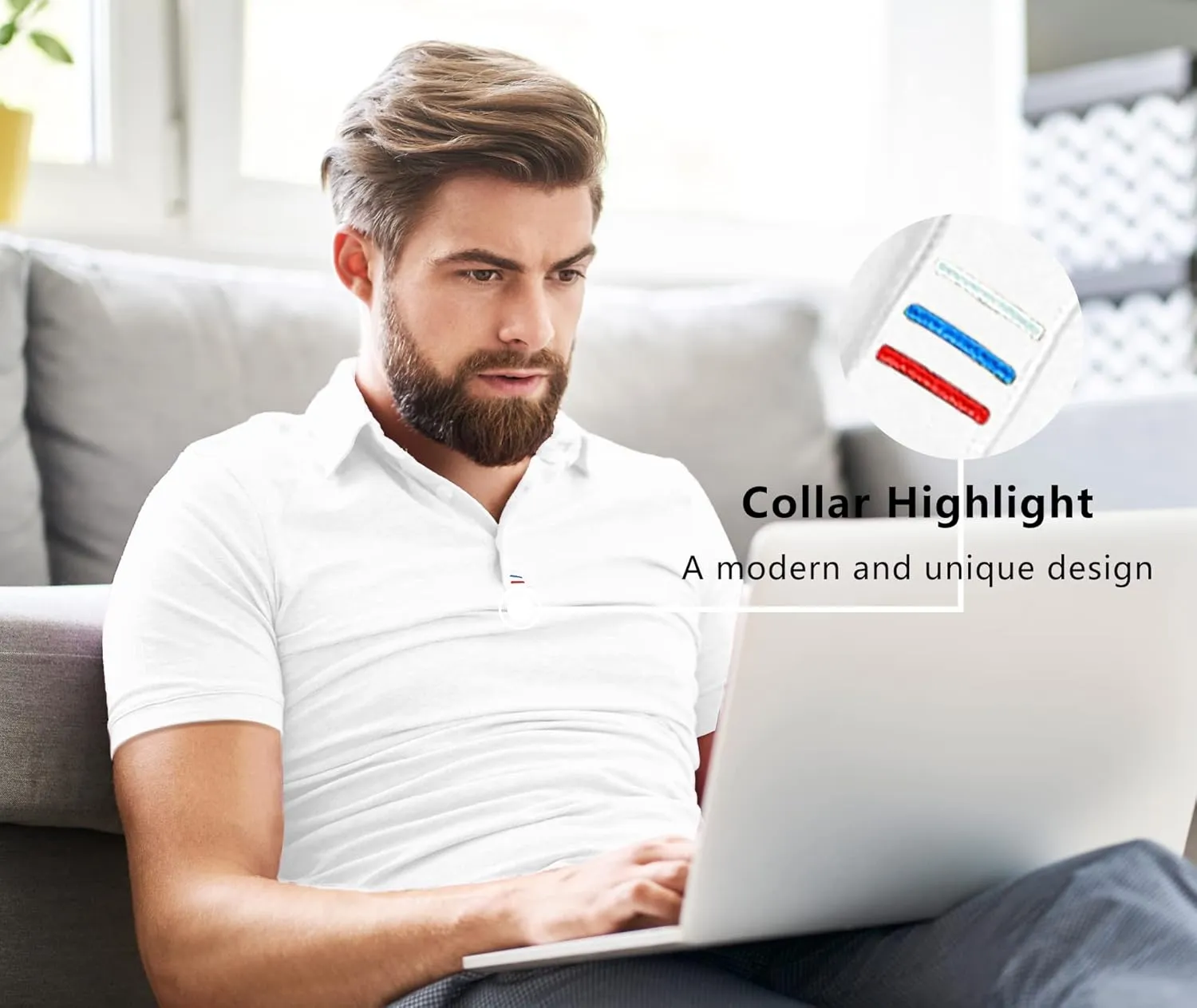 V VALANCH Men's Polo Shirts Sport Casual Short Sleeve Golf Polo Moisture Wicking Collared Tennis T-Shirt