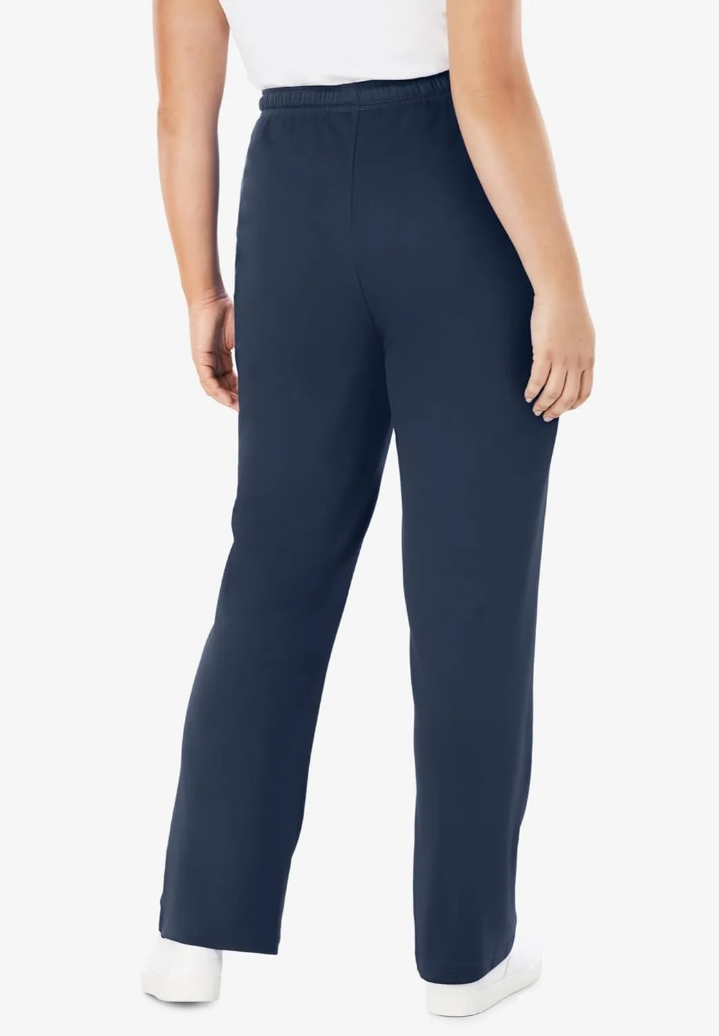 Woman Within Plus Size Sport Knit Straight Leg Pant
