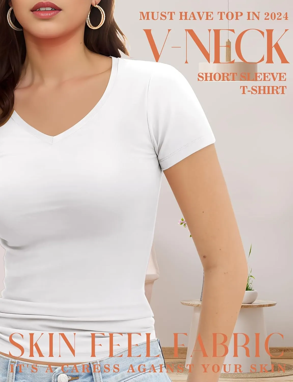 Womens Basic Short Sleeve Crew Neck T Shirt Slim Fit Tees 2024 Fall Y2k Going Out Crop Tops Fittd Tight Shirts