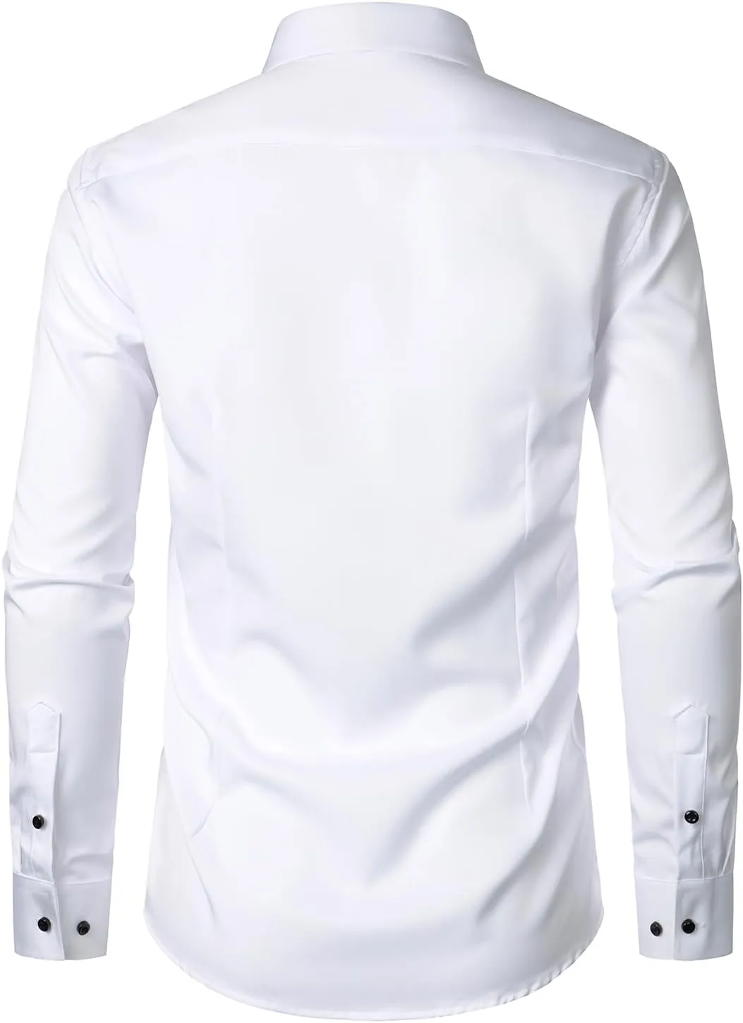 ZEROYAA Men's Long Sleeve Dress Shirt Modern Slim Fit Wrinkle-Free Casual Business Button Up Shirts