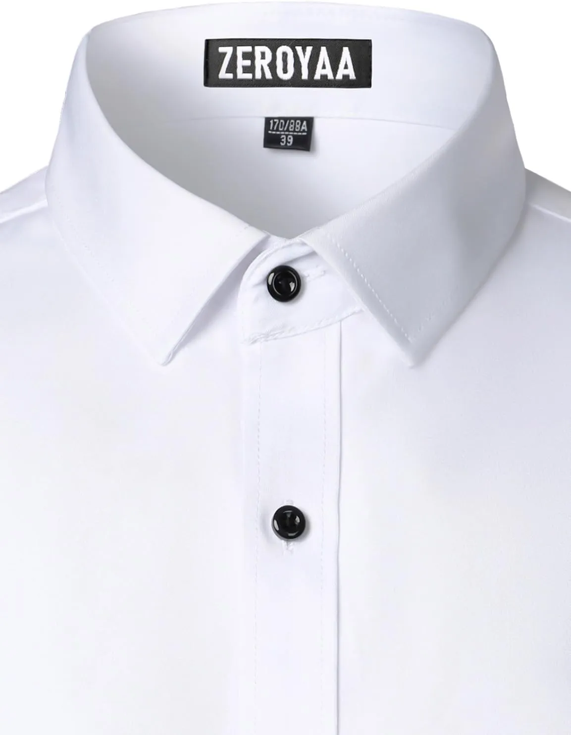 ZEROYAA Men's Long Sleeve Dress Shirt Modern Slim Fit Wrinkle-Free Casual Business Button Up Shirts